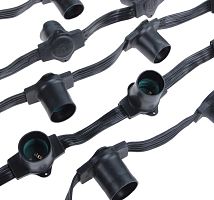 Гирлянда Белт-лайт Rich Led 125 патронов шаг 40см Е27 IP65 Черная (50м) картинка 